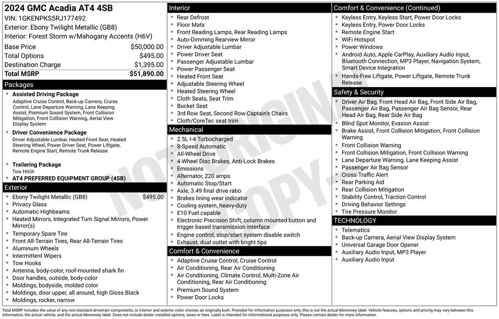 Used 2024 GMC Acadia AT4 image 3