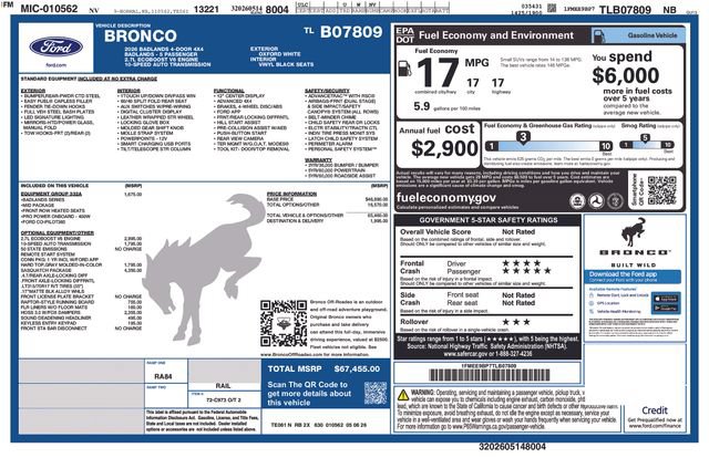 New 2026 Ford Bronco Badlands w/ Sasquatch Package AWD/4WD image 17