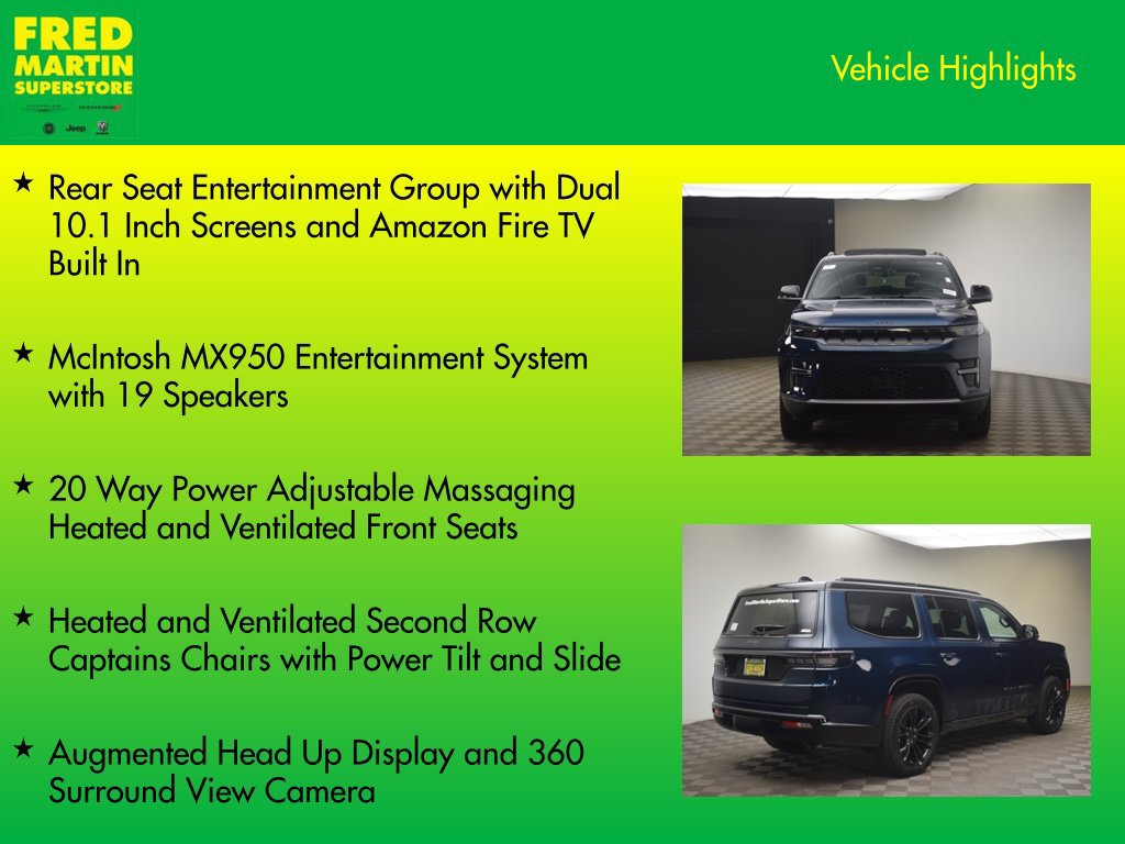 New 2026 Jeep Grand Wagoneer Summit w/ Rear Seat Video Group I AWD/4WD image 14
