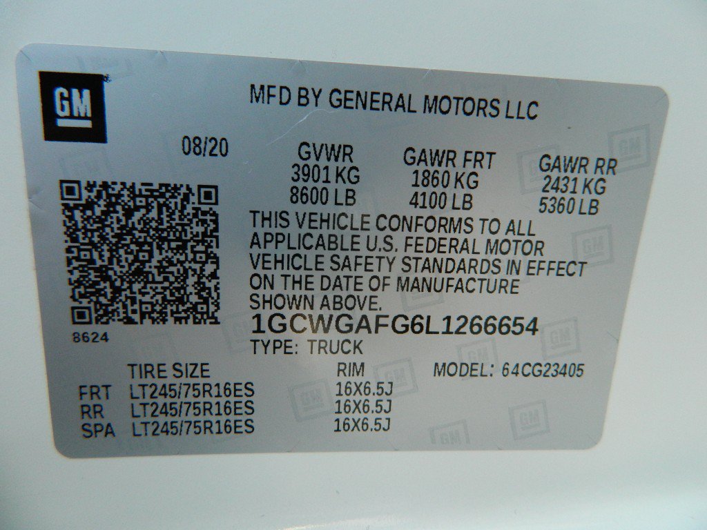 Used 2020 Chevrolet Express 2500 w/ Safety Package RWD image 22