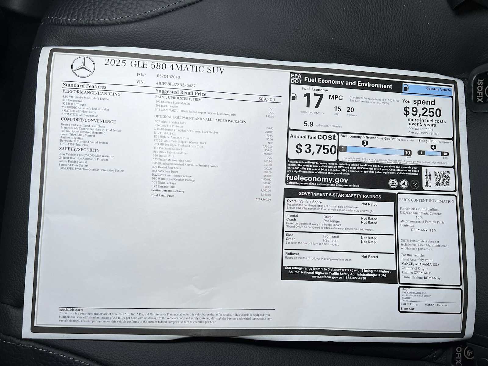 New 2025 Mercedes-Benz GLE 580 4MATIC image 37
