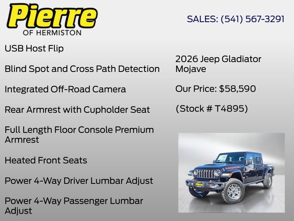 New 2026 Jeep Gladiator Mojave AWD/4WD image 36