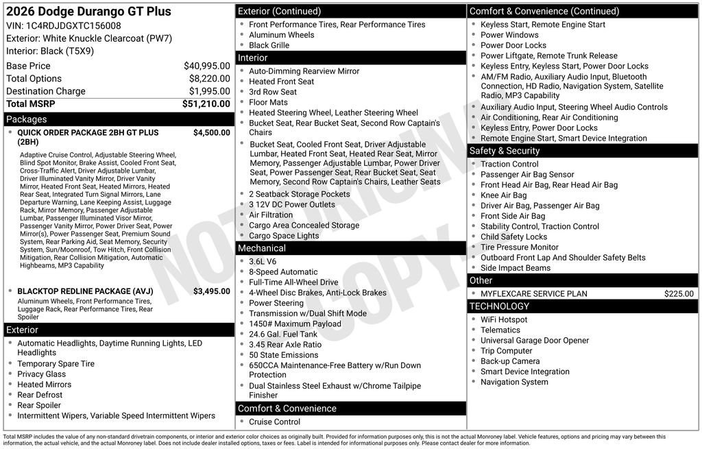 New 2026 Dodge Durango GT image 5