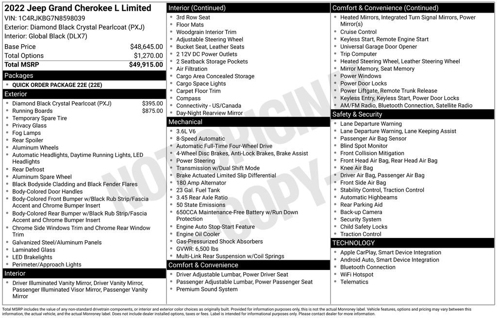 Used 2022 Jeep Grand Cherokee L Limited image 2