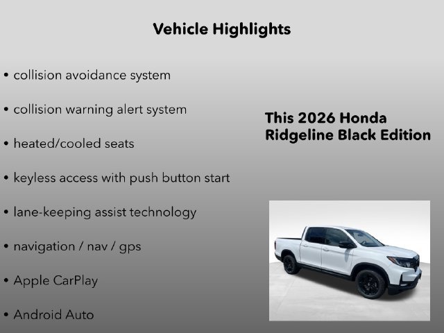New 2026 Honda Ridgeline Black Edition image 10