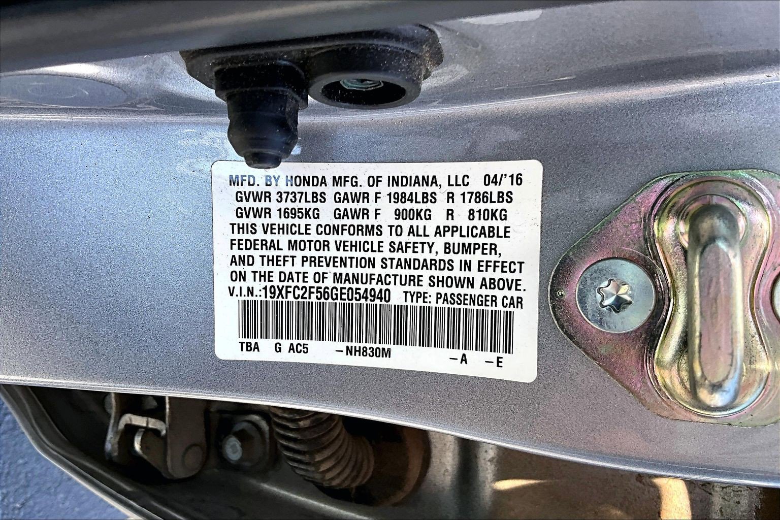 Used 2016 Honda Civic LX image 2