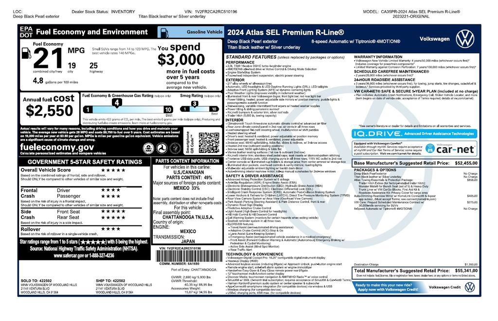 Used 2024 Volkswagen Atlas SEL Premium R-Line image 4