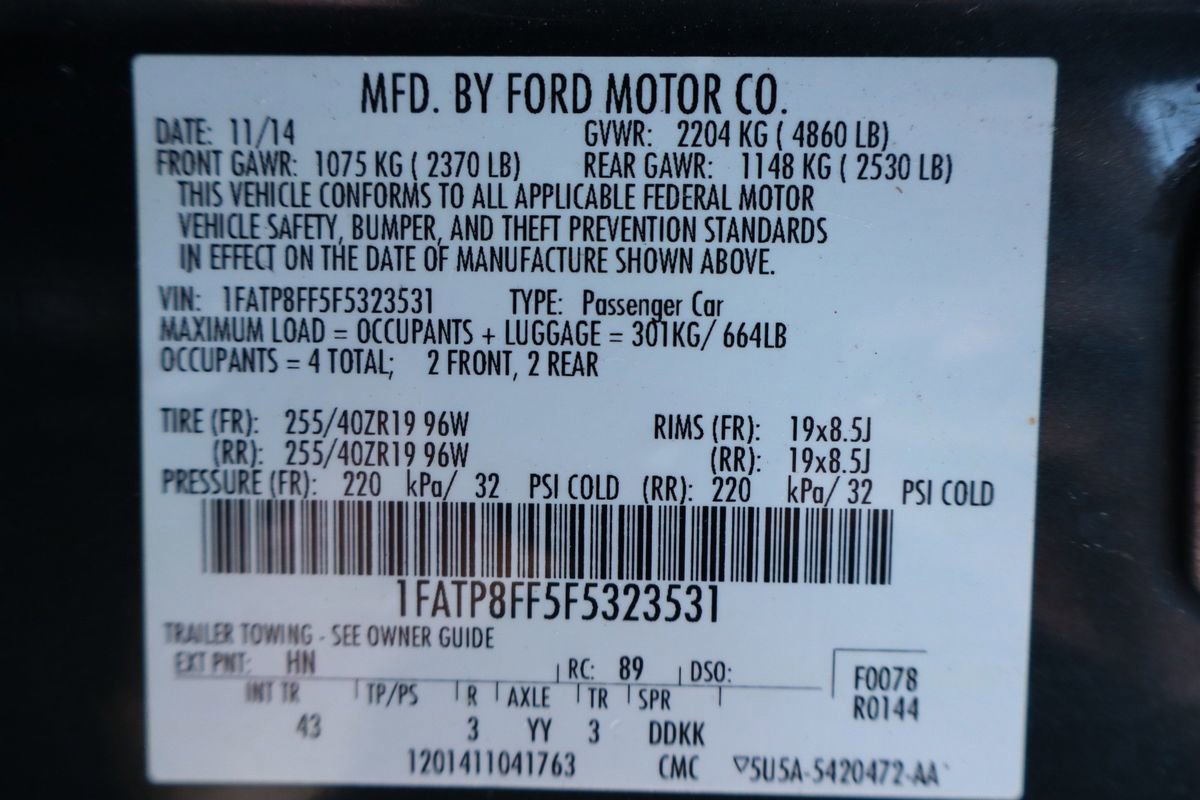 Used 2015 Ford Mustang GT Premium w/ Equipment Group 401A RWD image 44