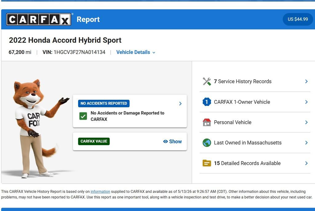 Used 2022 Honda Accord Sport image 9