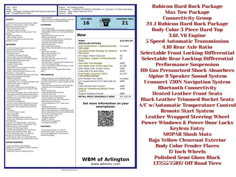 Used 2015 Jeep Wrangler Unlimited Rubicon image 2