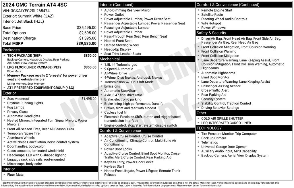 Certified 2024 GMC Terrain AT4 w/ Tech Package AWD/4WD image 33