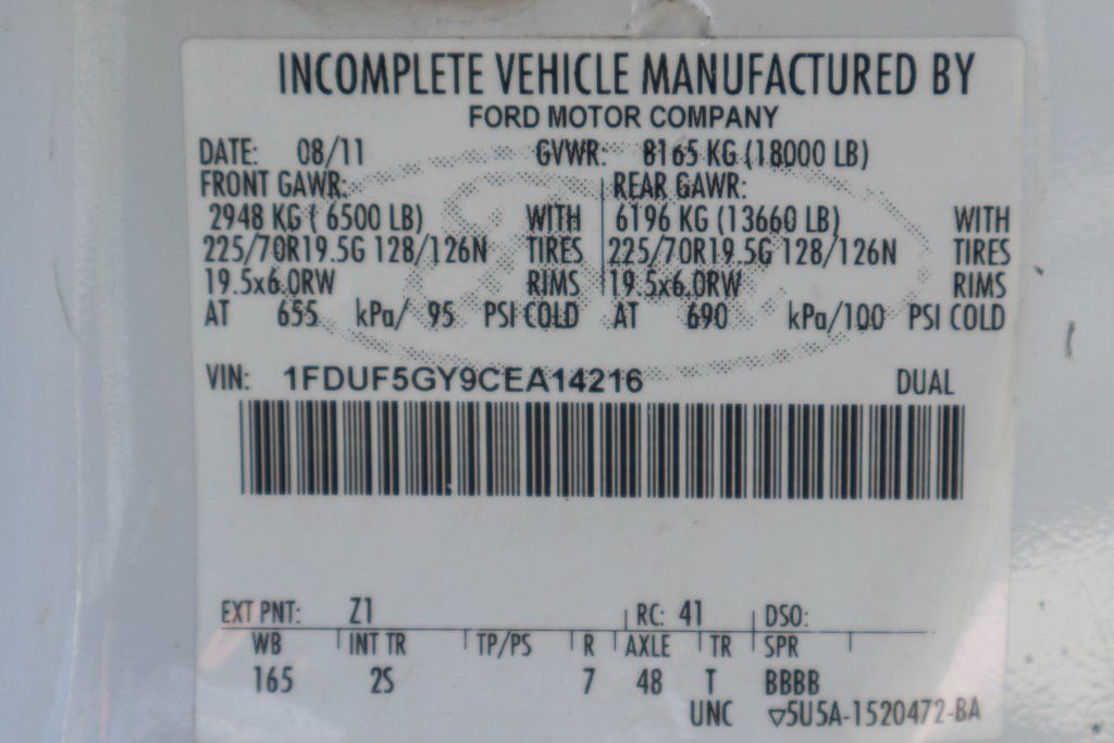 Used 2012 Ford F550 2WD Regular Cab Super Duty w/ PWR Equipment Group image 48