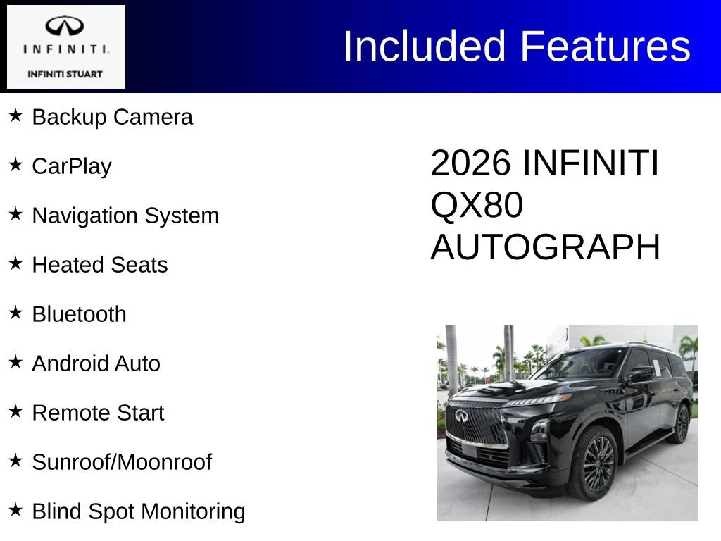 Certified 2026 INFINITI QX80 Autograph w/ Premium Cargo Package AWD/4WD image 3