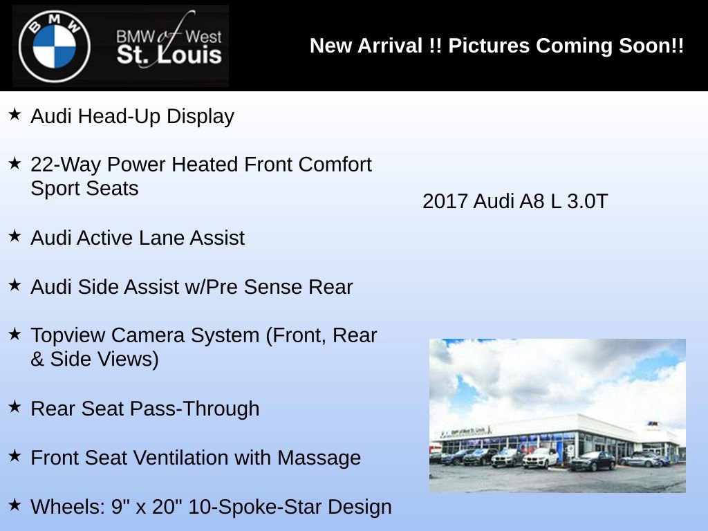 Used 2017 Audi A8 L 3.0T w/ Executive Package AWD/4WD image 4