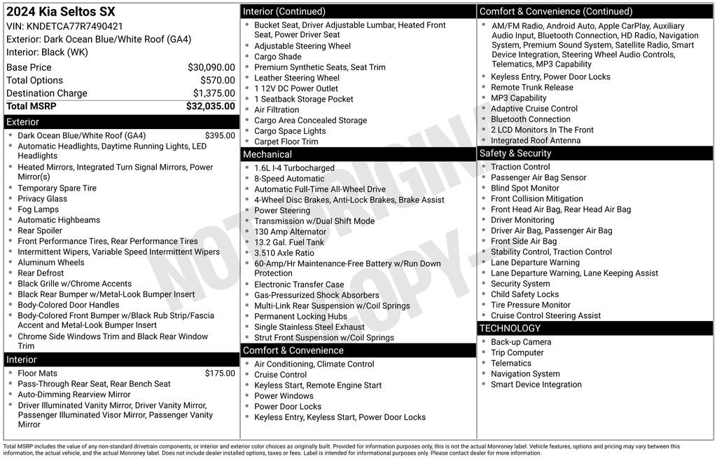 Used 2024 Kia Seltos SX image 11