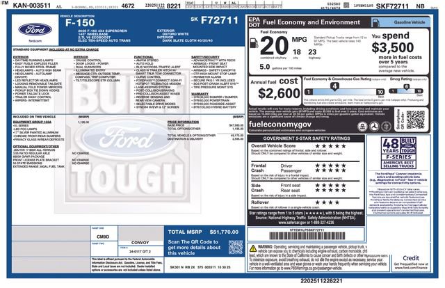 New 2025 Ford F150 XL w/ Equipment Group 103A High image 7