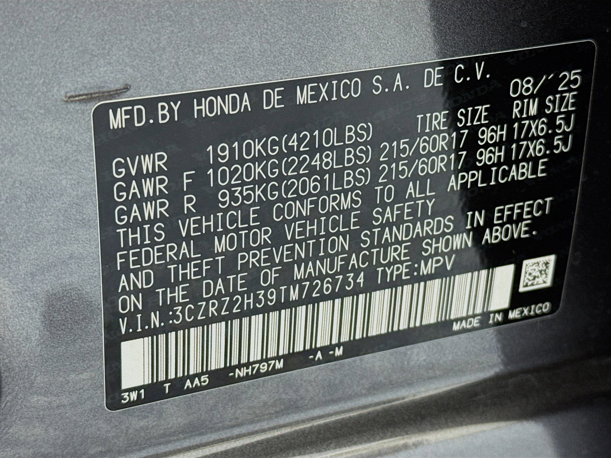 New 2026 Honda HR-V LX image 29