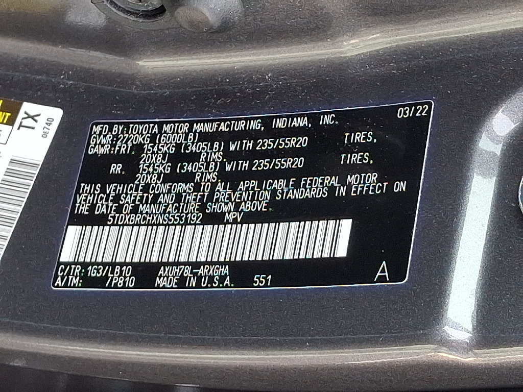 Certified 2022 Toyota Highlander Limited AWD/4WD image 37