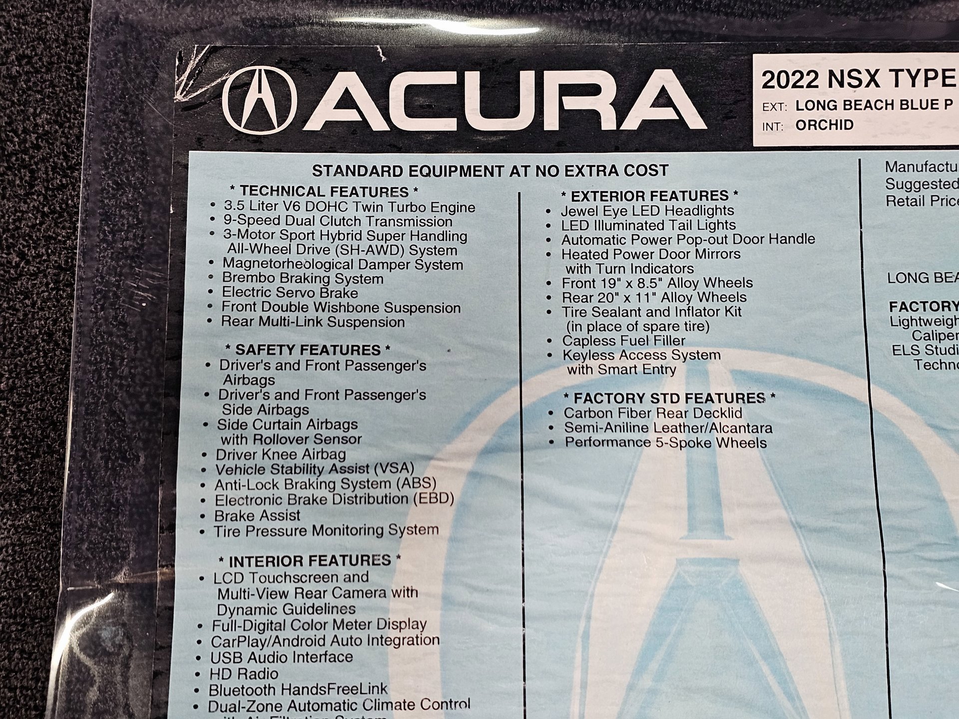 Used 2022 Acura NSX Type S image 48