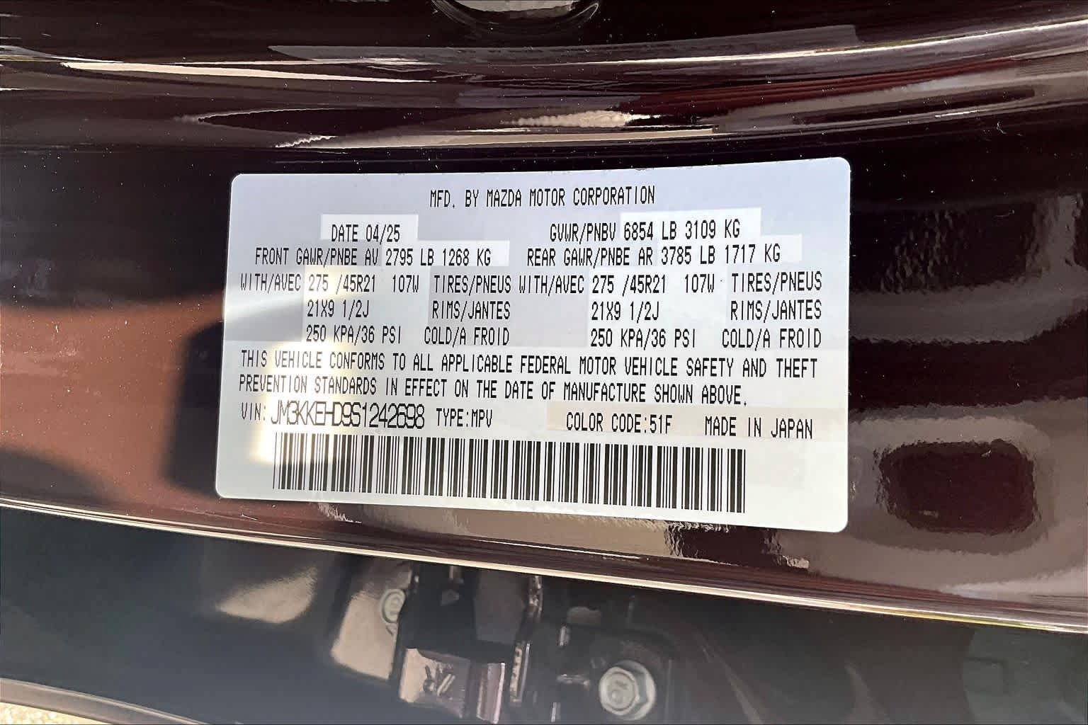 Used 2025 MAZDA CX-90 3.3 Turbo w/ Premium Plus Pkg AWD/4WD image 33