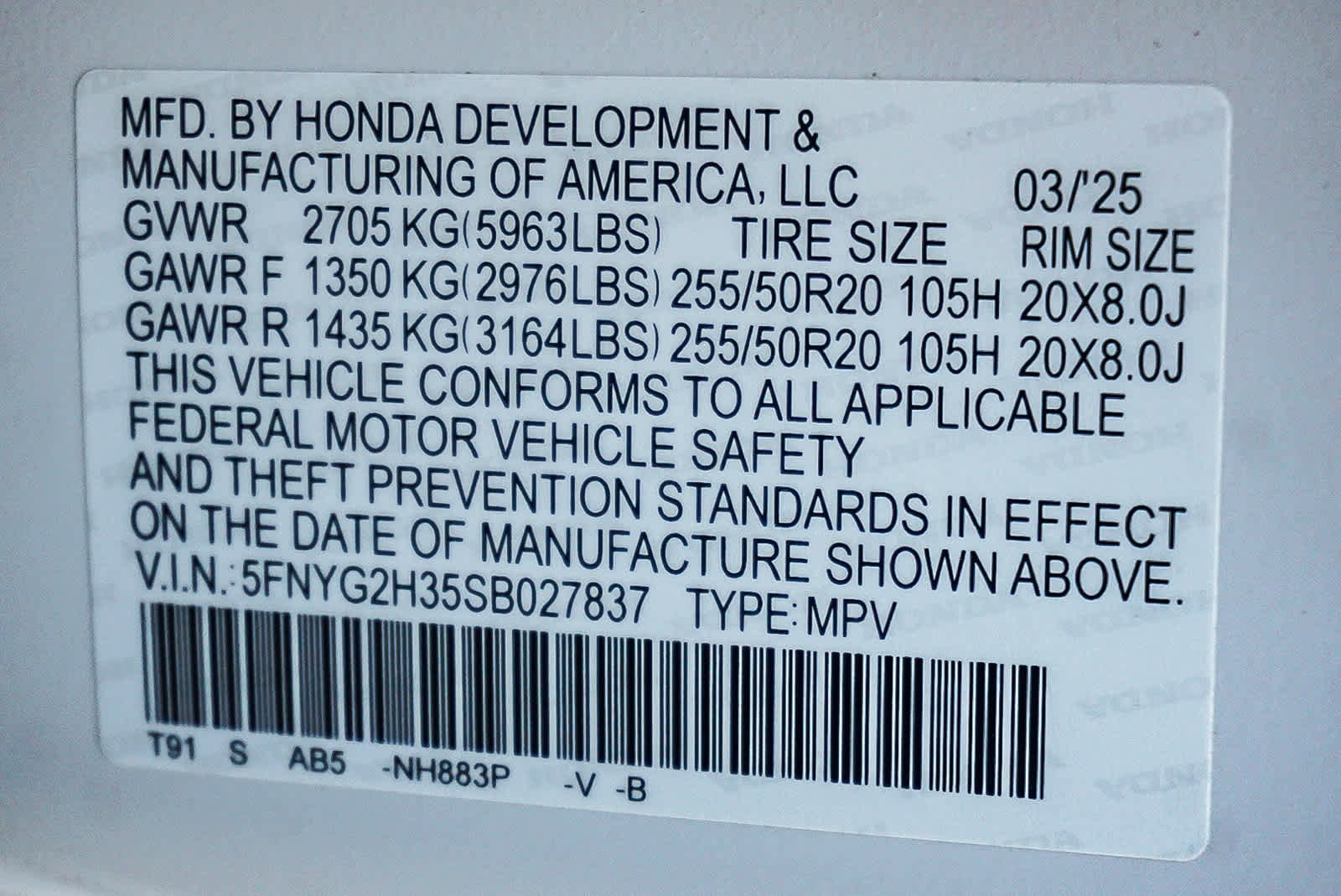 Used 2025 Honda Pilot Sport image 31