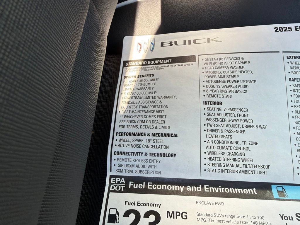 Used 2025 Buick Enclave Preferred w/ LPO, Floor Liner Package FWD image 44