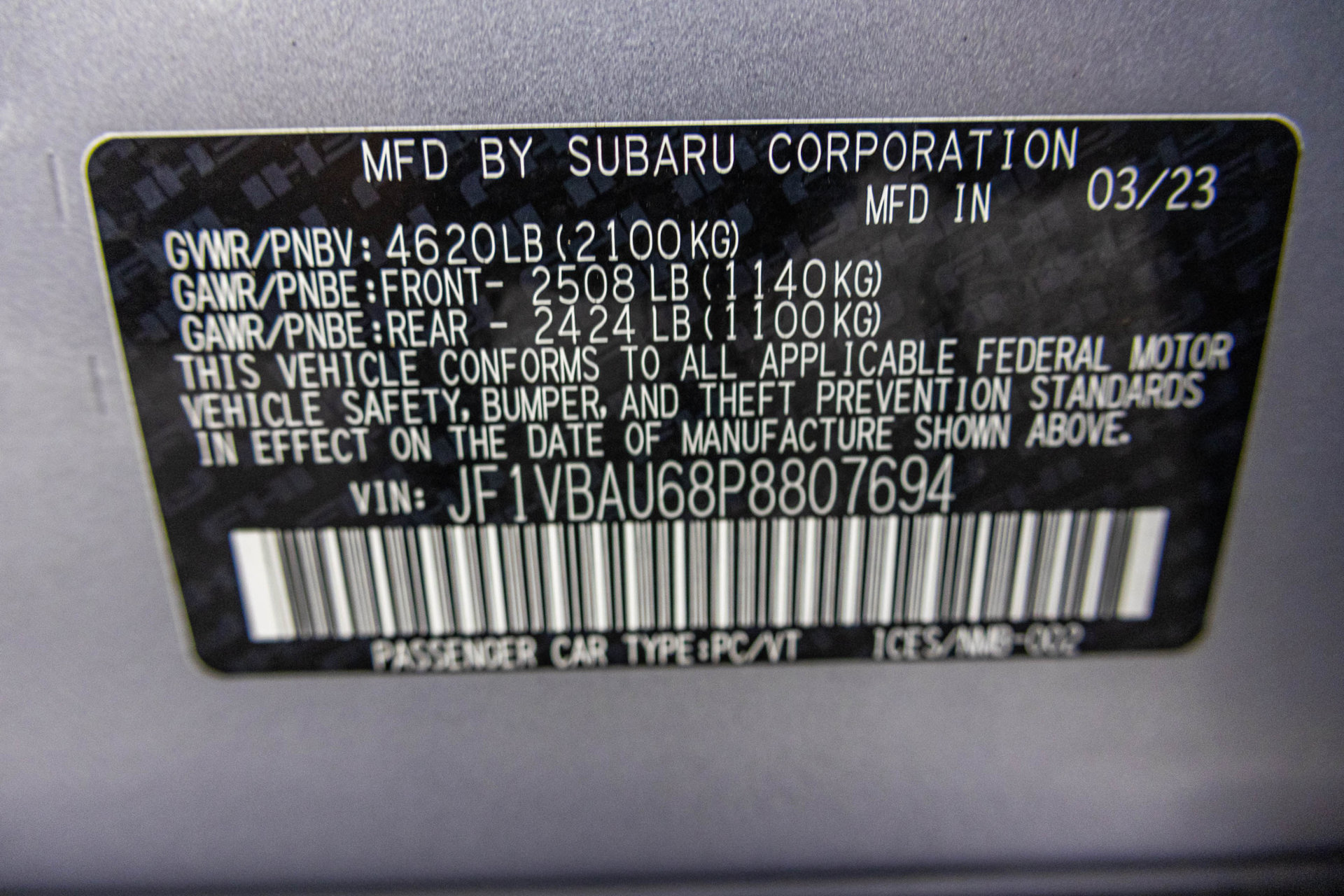 Used 2023 Subaru WRX GT AWD/4WD image 57