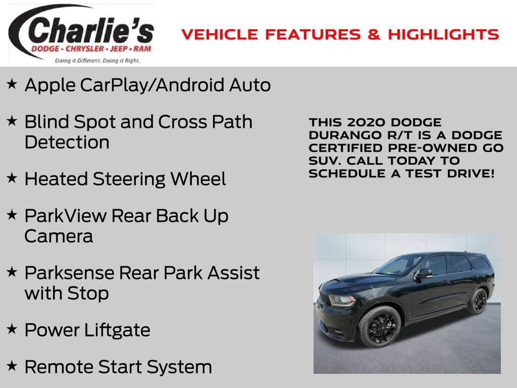 Certified 2020 Dodge Durango R/T w/ Technology Group AWD/4WD image 7