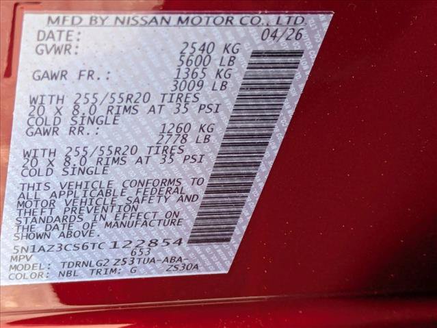 New 2026 Nissan Murano SL AWD/4WD image 16