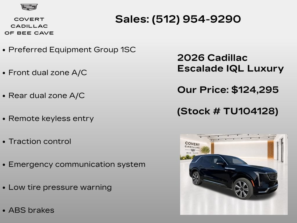 New 2026 Cadillac Escalade IQL Luxury AWD/4WD image 7