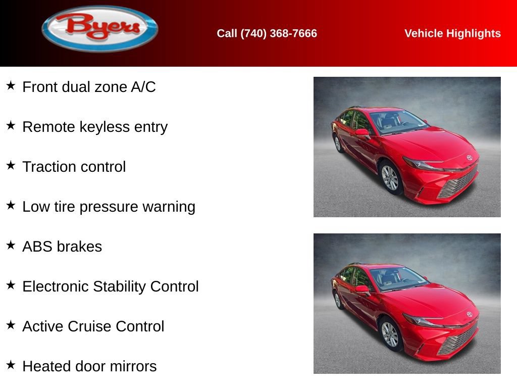 Used 2025 Toyota Camry LE FWD image 8