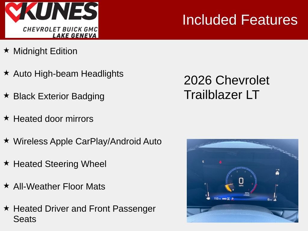 New 2026 Chevrolet TrailBlazer LT w/ Midnight Edition AWD/4WD image 3