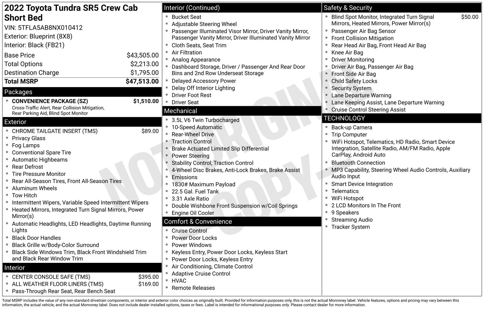 Used 2022 Toyota Tundra SR5 w/ Convenience Package RWD image 27