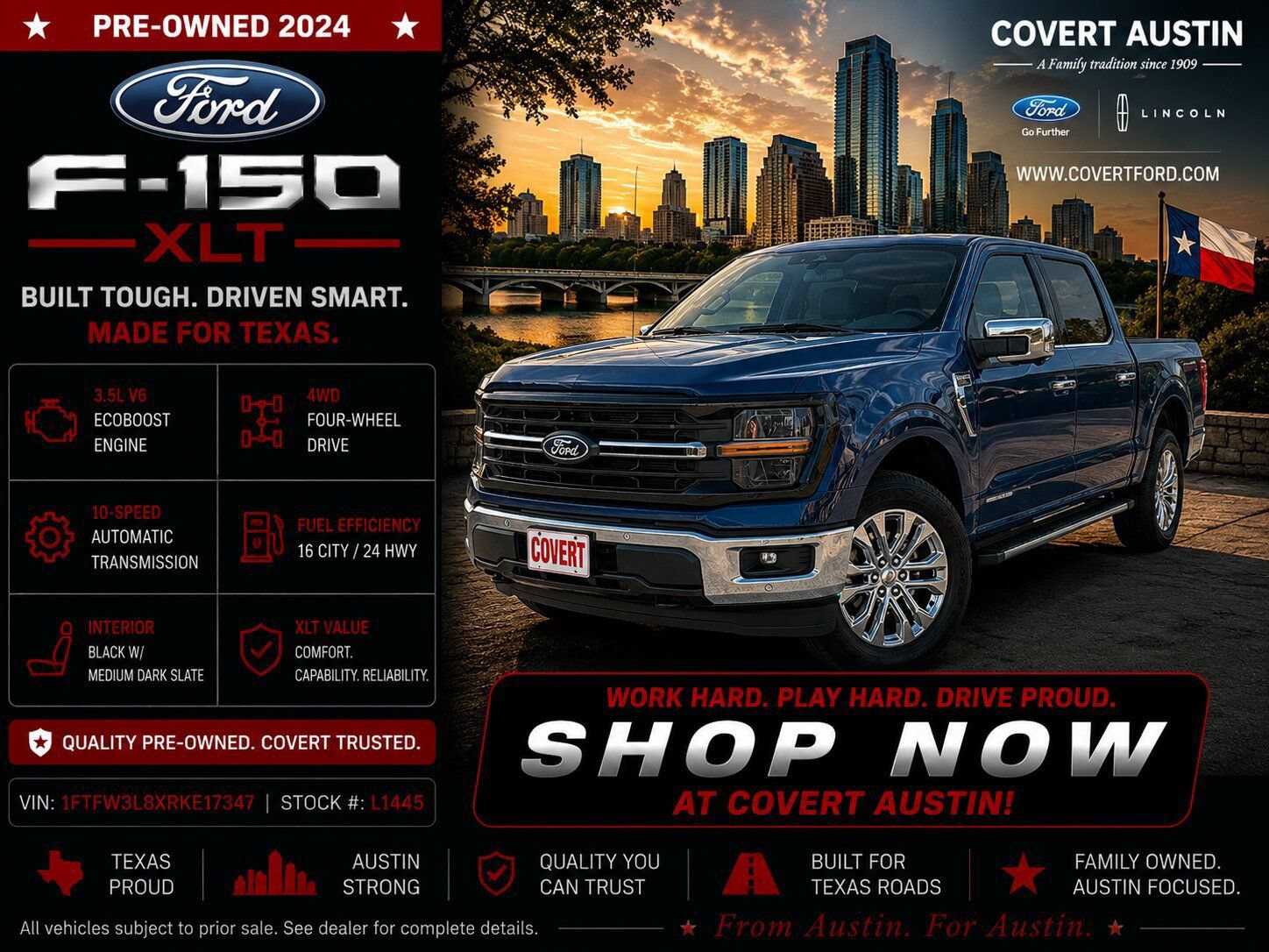 Certified 2024 Ford F150 XLT w/ Equipment Group 302A MID AWD/4WD image 1