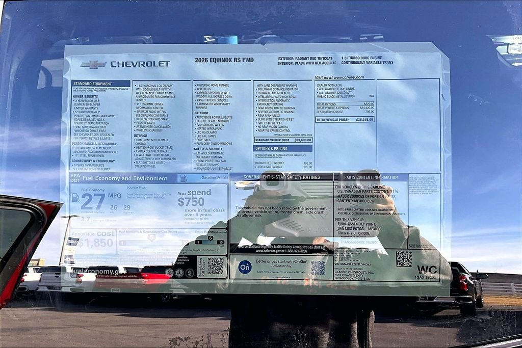 New 2026 Chevrolet Equinox RS w/ LPO, Floor Liner Package image 14