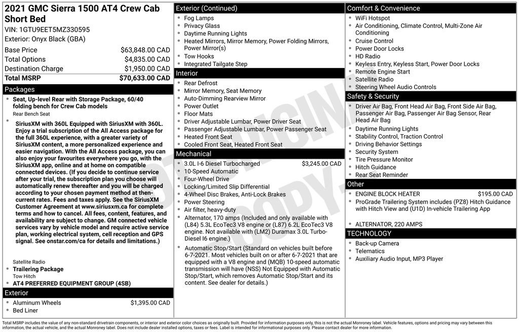 Used 2021 GMC Sierra 1500 AT4 AWD/4WD image 12