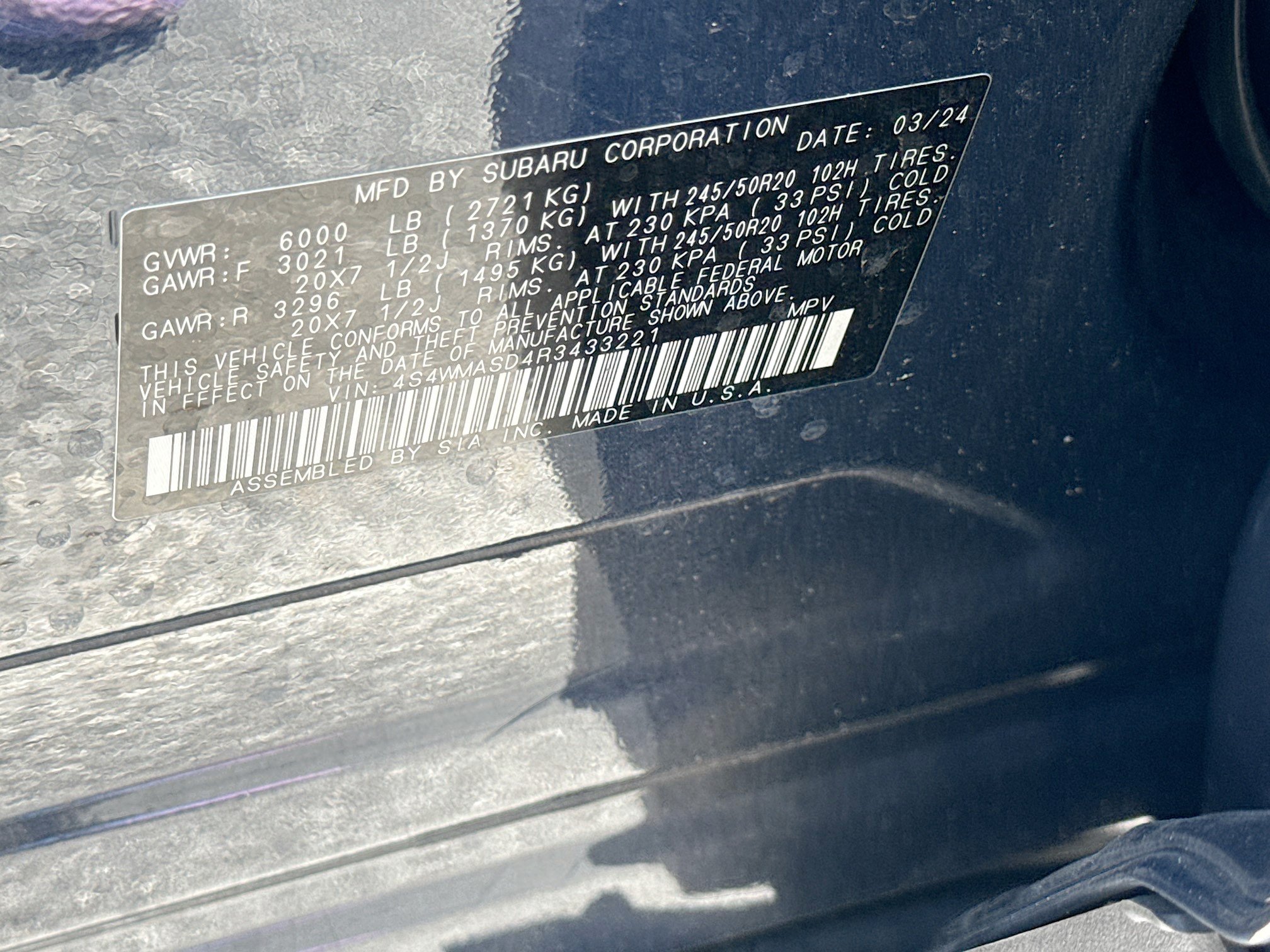 Certified 2024 Subaru Ascent Limited AWD/4WD image 44