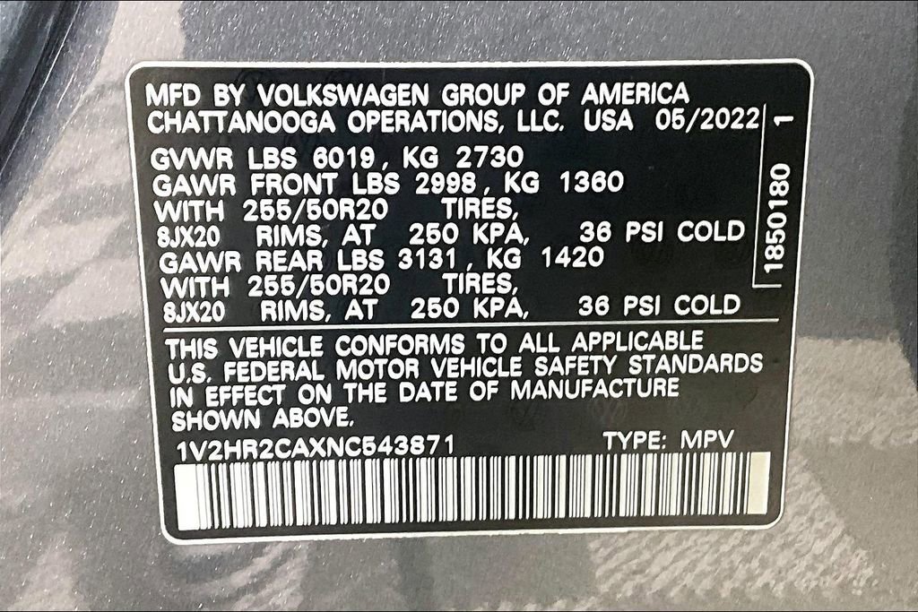 Used 2022 Volkswagen Atlas SE image 30