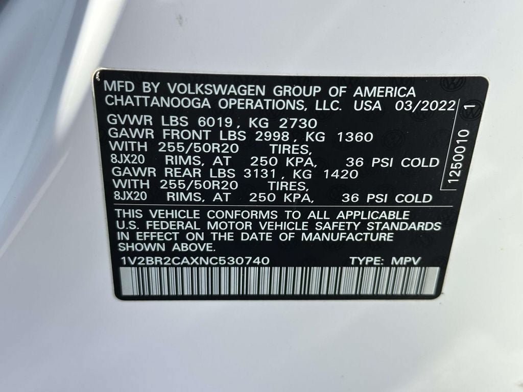 Used 2022 Volkswagen Atlas SEL AWD/4WD image 41