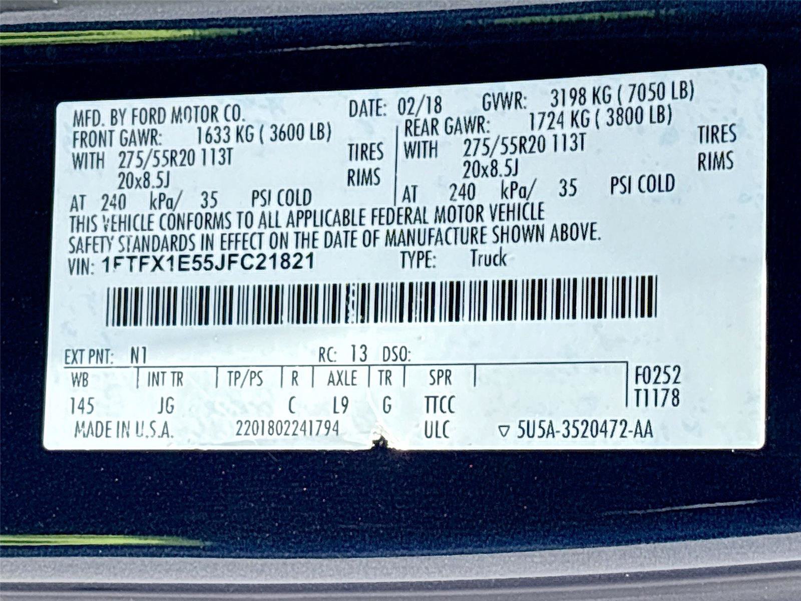 Used 2018 Ford F150 XL w/ Equipment Group 101A Mid AWD/4WD image 30
