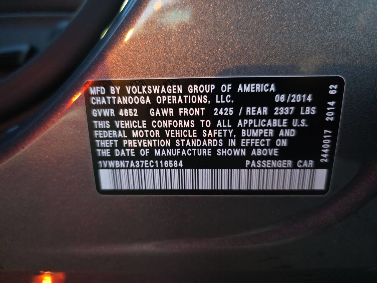 Used 2014 Volkswagen Passat TDI SE image 28