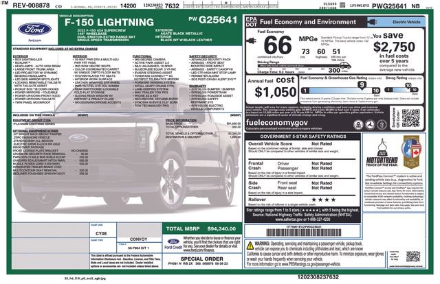 Used 2023 Ford F150 Lightning Platinum AWD/4WD image 6