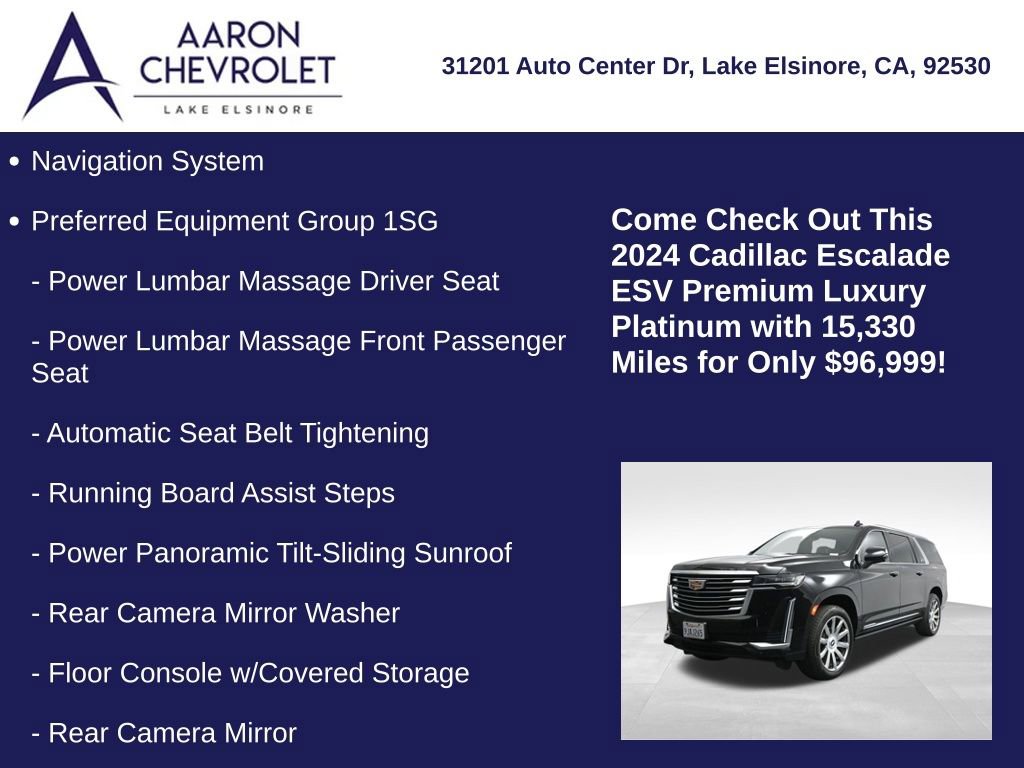 Used 2024 Cadillac Escalade ESV Premium Luxury Platinum AWD/4WD image 5