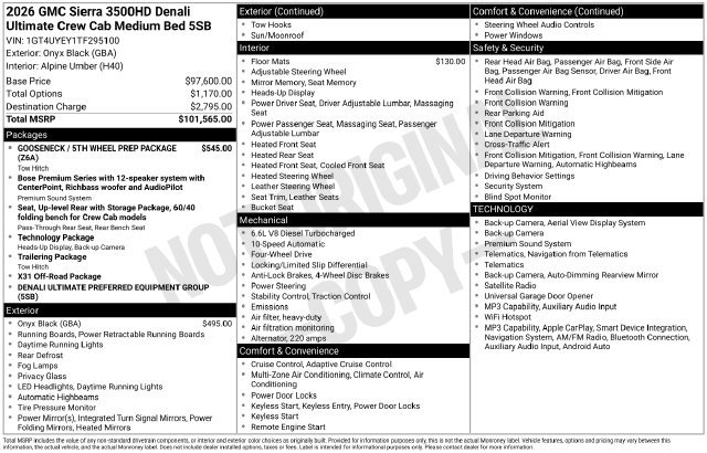 Used 2026 GMC Sierra 3500 Denali Ultimate AWD/4WD image 20