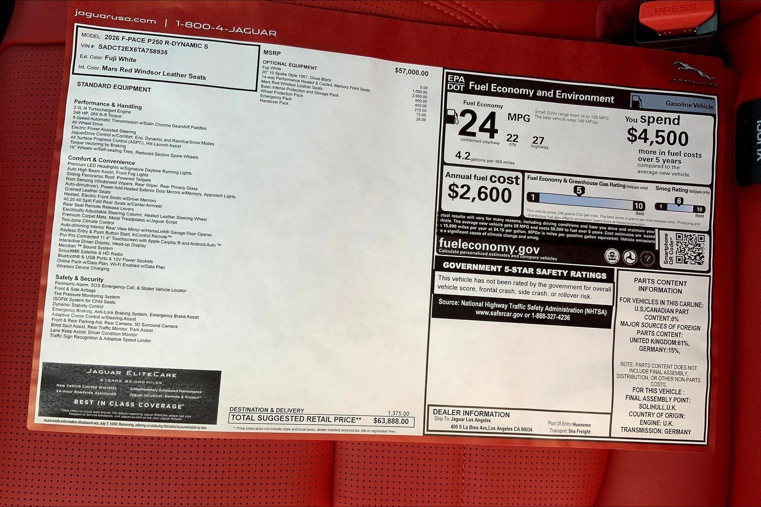 New 2026 Jaguar F-PACE R-Dynamic S image 11