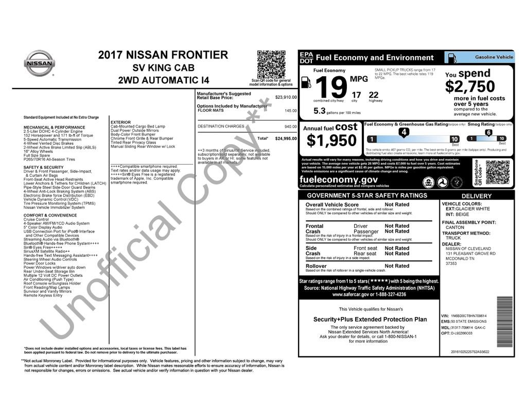 Used 2017 Nissan Frontier SV RWD image 23