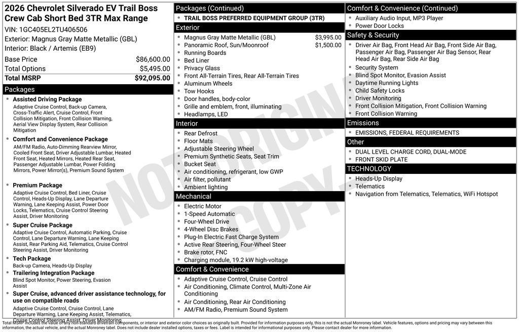 New 2026 Chevrolet Silverado EV Trail Boss image 25