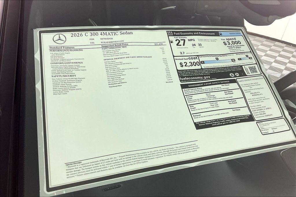 New 2026 Mercedes-Benz C 300 4MATIC Sedan image 13