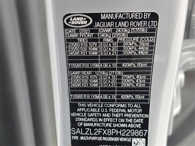 Certified 2023 Land Rover Range Rover Evoque R-Dynamic SE image 36