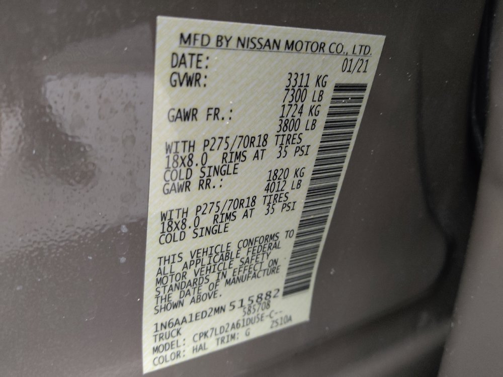Used 2021 Nissan Titan PRO-4X w/ Pro-4x Utility Package AWD/4WD image 33